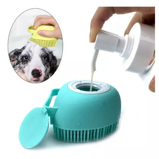 Doggy Bath Massage Glove & Silicone Soap Brush